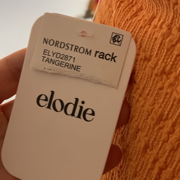 [elodie] Orange Crinkle Mini Dress - Size Small NWT - Picture 3 of 5